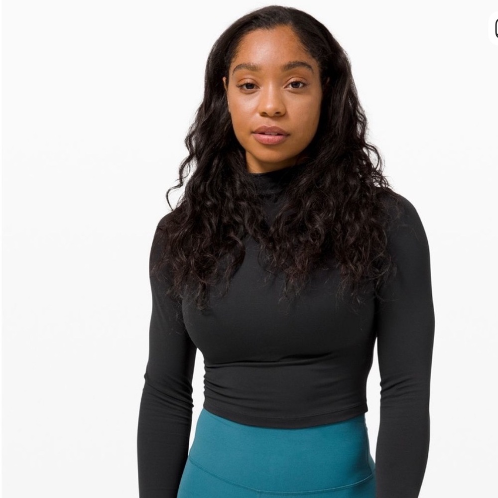 Lululemon Athletica All Aligned Long Sleeve mock neck Top